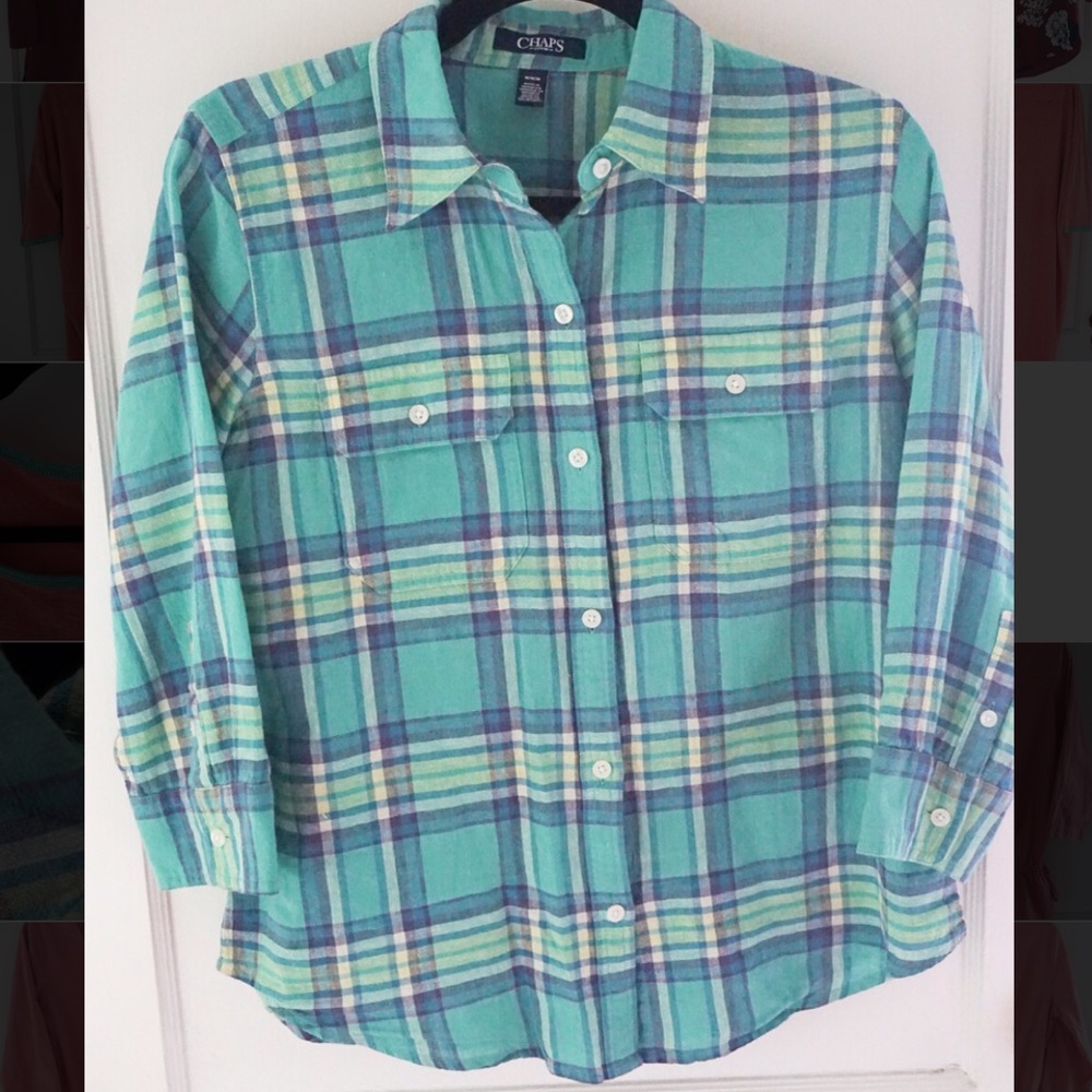 Chaps plaid button down